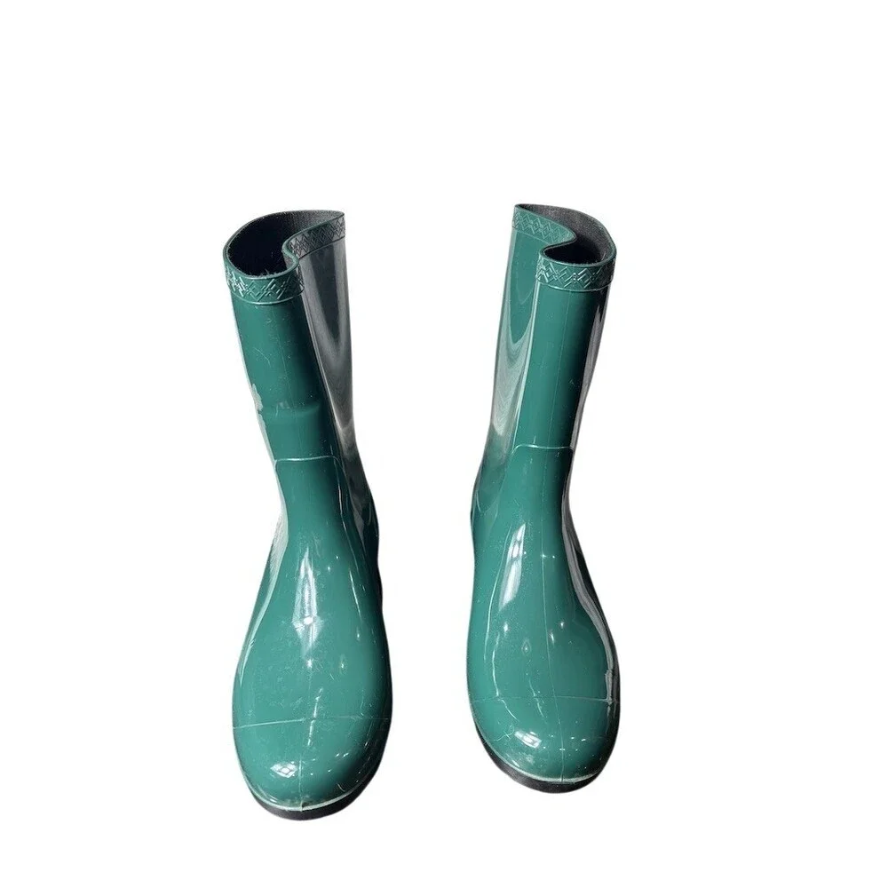 UGG Sienna Rain Boots Womens Size 9 Green Mid-Calf Waterproof Pull On - Picture 3 of 11